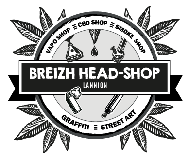 Logo Breizh head-Shop version nuances de gris